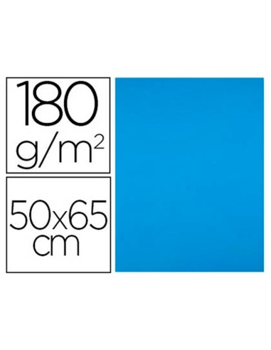 Cartulina liderpapel 50x65 cm 180g m2 azul turquesa