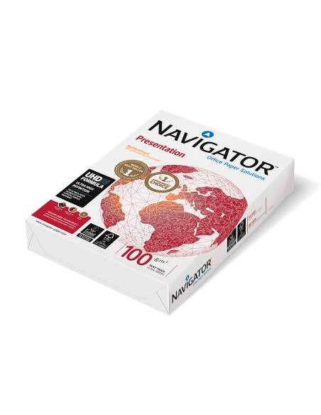 Papel fotocopiadora navigator din a4 100 gramos papel multiuso ink jet y laser paquete de 500 hojas