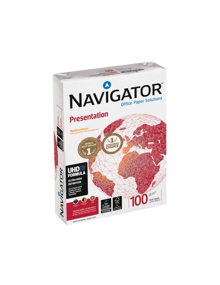Papel fotocopiadora navigator din a4 100 gramos papel multiuso ink jet y laser paquete de 500 hojas