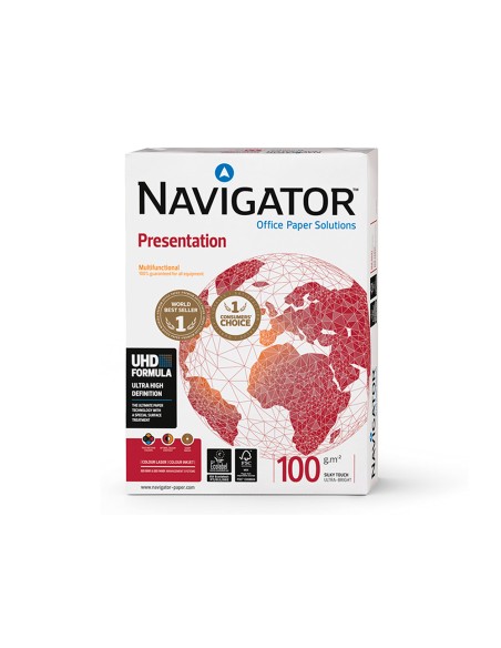 Papel fotocopiadora navigator din a4 100 gramos papel multiuso ink jet y laser paquete de 500 hojas