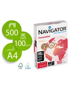 Papel fotocopiadora navigator din a4 100 gramos papel multiuso ink jet y laser paquete de 500 hojas