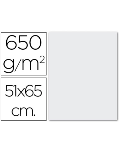 Cartulina extra blanca 650 gr 51x65 cm unidad