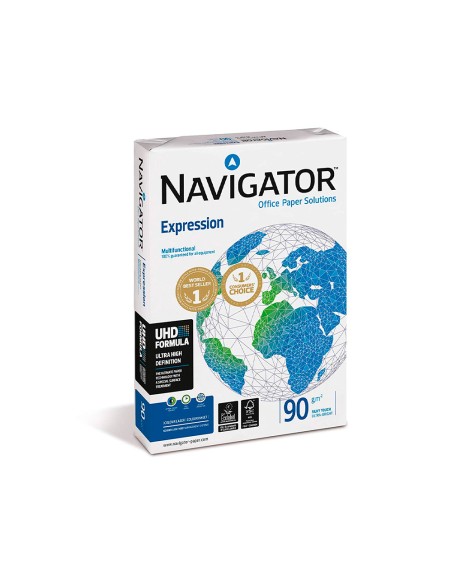 Papel fotocopiadora navigator din a3 90 gramos papel multiuso ink jet y laser paquete de 500 hojas