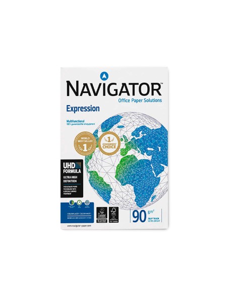 Papel fotocopiadora navigator din a3 90 gramos papel multiuso ink jet y laser paquete de 500 hojas