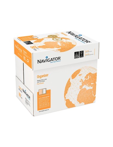 Papel fotocopiadora navigator din a4 80 gramos 4 taladros papel multiuso ink jet y laser paquete de 500 hojas