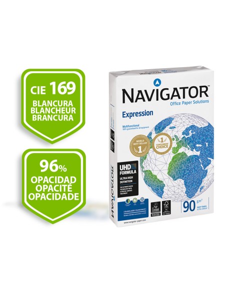 Papel fotocopiadora navigator din a4 90 gramos paquete de 500 hojas