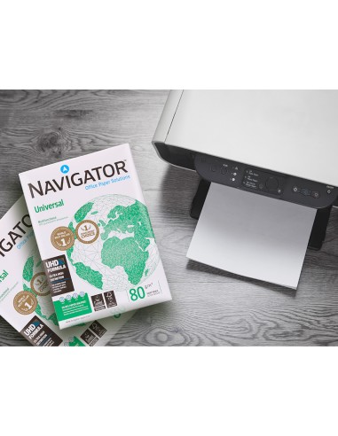 Papel fotocopiadora navigator din a4 80 gramos paquete de 500 hojas