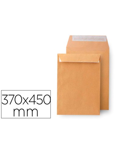 Sobre liderpapel k 36 bolsa kraft 370x450 mm caja de 100 unidades