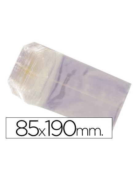 Bolsa celofan 85x190 mm paquete 100 unidades