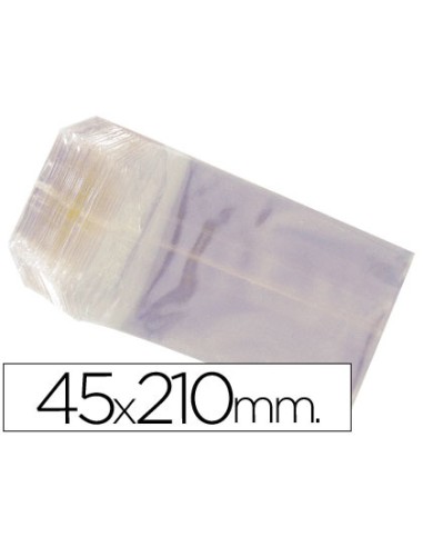 Bolsa celofan 45x210 mm paquete 100 unidades