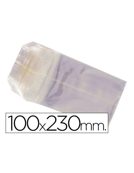 Bolsa celofan 100x230 mm paquete 100 unidades