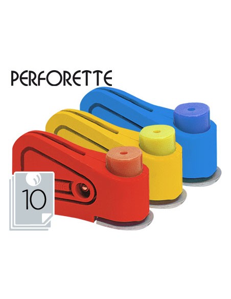 Taladrador perforette 1 taladro capacidad 10 hojas unidad