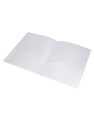 Carpeta liderpapel dossier dos bolsas canguro 45684 polipropileno din a4 transparente