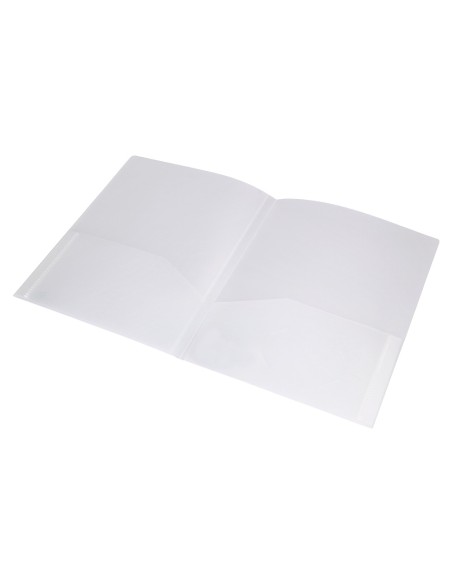 Carpeta liderpapel dossier dos bolsas canguro 45684 polipropileno din a4 transparente