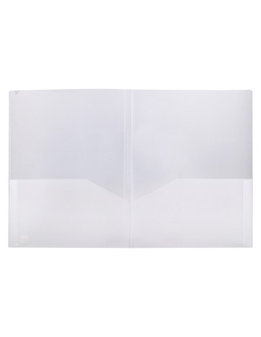 Carpeta liderpapel dossier dos bolsas canguro 45684 polipropileno din a4 transparente
