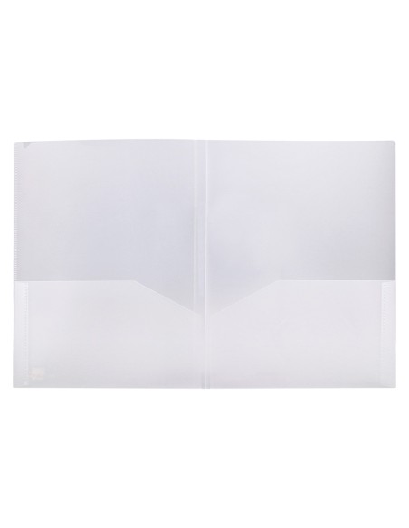Carpeta liderpapel dossier dos bolsas canguro 45684 polipropileno din a4 transparente