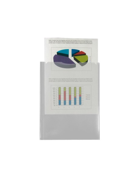 Carpeta liderpapel dossier dos bolsas canguro 45684 polipropileno din a4 transparente