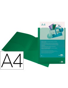 Carpeta liderpapel dossier dos bolsas canguro 45683 polipropileno din a4 verde