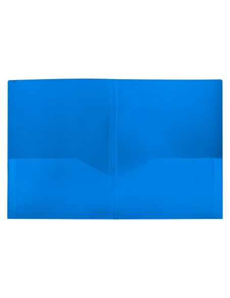 Carpeta liderpapel dossier dos bolsas canguro 45682 polipropileno din a4 azul