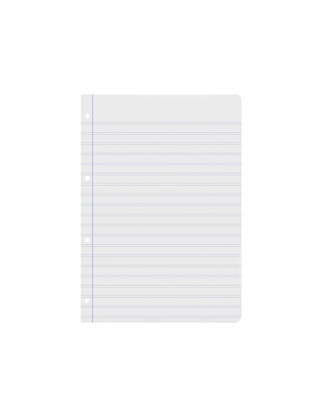 Recambio liderpapel a4 100 hojas 60g m2pauta 4ª 35mm con margen 4 taladros