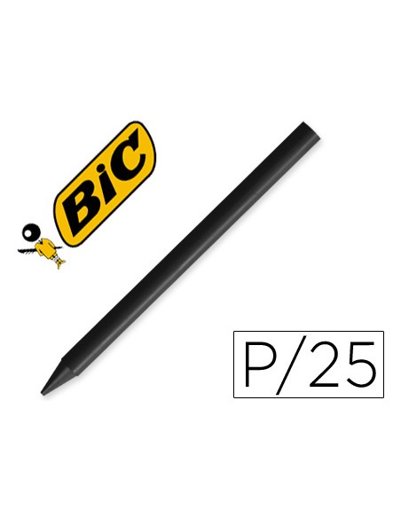 Lapices plastidecor unicolor negro 09 caja con 25 lapices