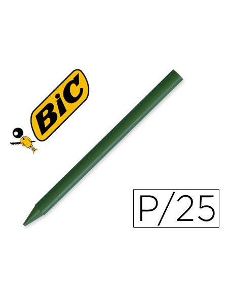 Lapices plastidecor unicolor verde oscuro 02 caja con 25 lapices