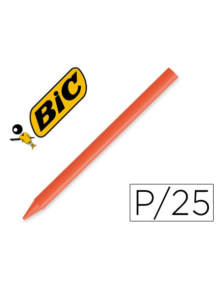 Lapices plastidecor unicolor naranja 12 caja con 25 lapices