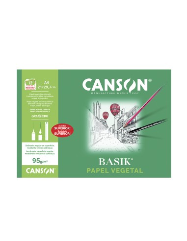 Papel vegetal guarro din a4 90 95 gr minipack de 12 hojas