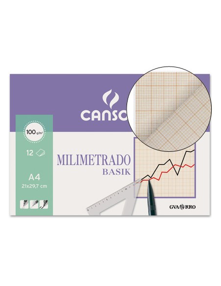 Papel milimetrado guarro 210x297 mm minipack de 12 hojas Papel milimetrado guarro 210x297 mm minipack de 12 hojas