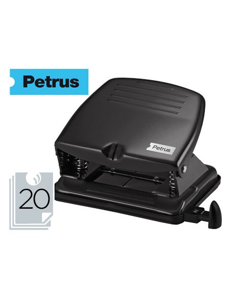 Taladrador petrus 65 color negro capacidad 20 hojas Taladrador petrus 65 color negro capacidad 20 hojas