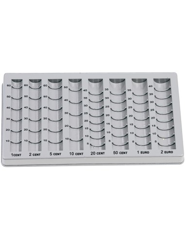 Bandeja portamonedas liderpapel plastico color gris275x155x24 35 mm