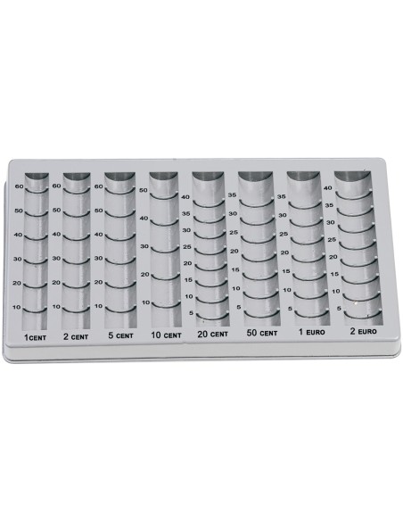 Bandeja portamonedas liderpapel plastico color gris275x155x24 35 mm