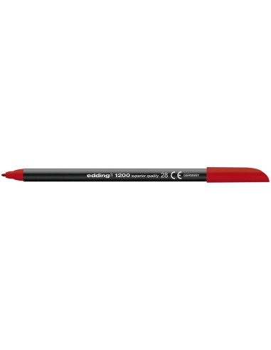 Rotulador edding punta fibra 1200 rojo ingles n28 punta redonda 05 mm