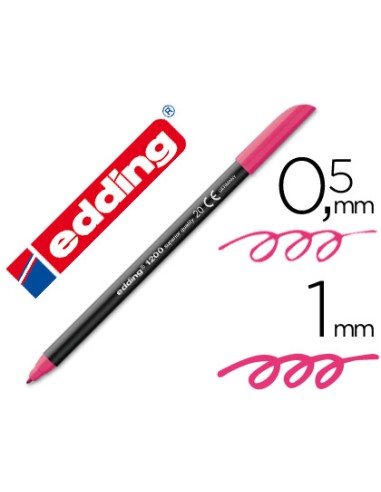 Rotulador edding punta fibra 1200 magenta n20 punta redonda 05 mm