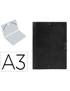 Carpeta planos liderpapel a3 carton gofrado n 12 negro