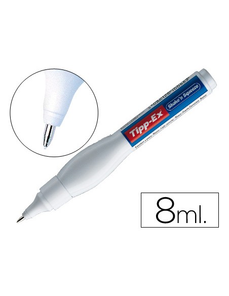 Corrector tipp ex lapiz shake n squeeze con punta metalica 8 ml