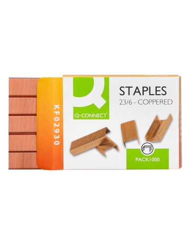 Grapas q connect nº 23 6 cobreadas caja de 1000 unidades