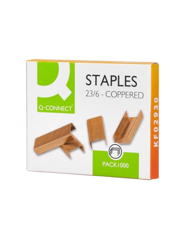 Grapas q connect nº 23 6 cobreadas caja de 1000 unidades