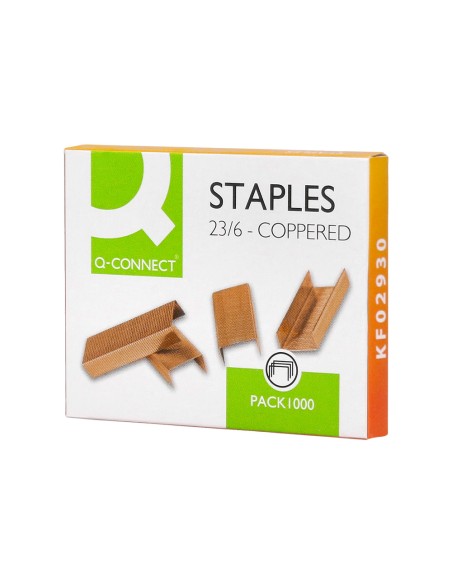 Grapas q connect nº 23 6 cobreadas caja de 1000 unidades