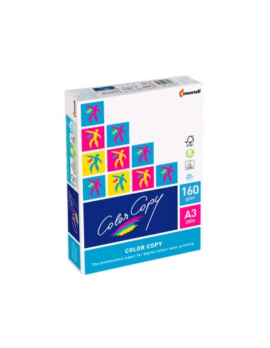 Papel fotocopiadora color copy din a3 160 gramos paquete de 250 hojas