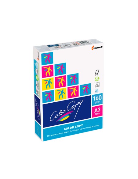 Papel fotocopiadora color copy din a3 160 gramos paquete de 250 hojas