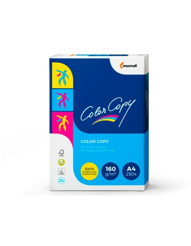 Papel fotocopiadora color copy din a4 160 gramos paquete de 250 hojas