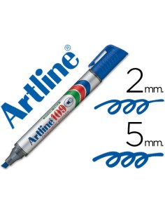 Rotulador artline marcador permanente 109 azul punta biselada