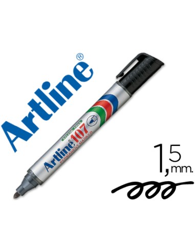 Rotulador artline marcador permanente 107 negro punta redonda