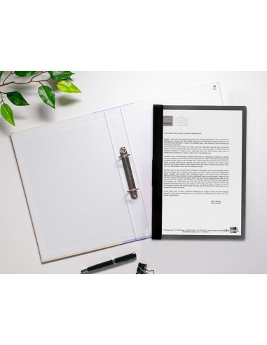 Carpeta liderpapel dossier pinza lateral 45325 polipropileno din a4 negro 60 hojas pinza deslizante