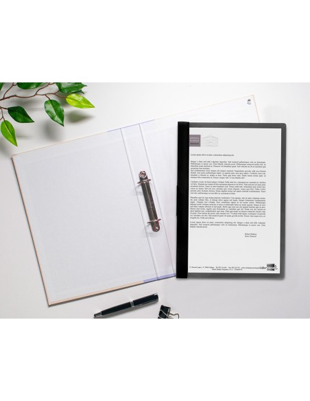 Carpeta liderpapel dossier pinza lateral 45325 polipropileno din a4 negro 60 hojas pinza deslizante