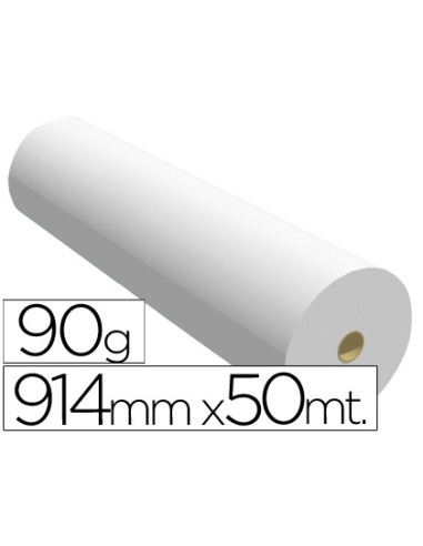 Papel reprografia para plotter 914mmx50mt 90gr impresion ink jet