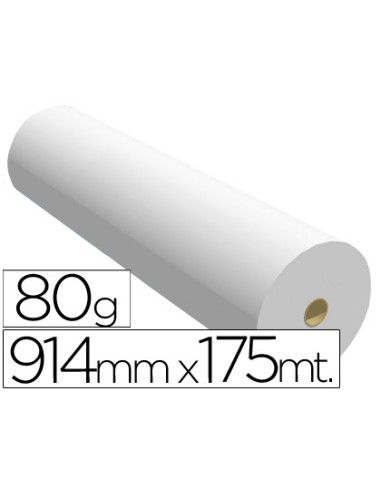 Papel reprografia para plotter 914mmx175mt 80gr