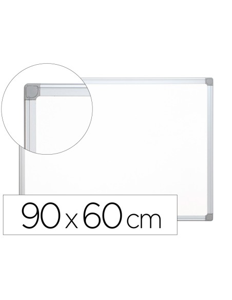 Pizarra blanca q connect lacada magnetica marco de aluminio 90x60 cm