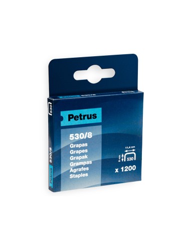 Grapas petrus nº 530 8 caja de 1200 unidades